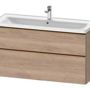 Aktuell Duravit D-Neo Waschtischunterschrank mit 2 Auszügen Griff Bronze Gebürstet 1184 x 625 x 452 mm - Eiche Marmoriert Matt