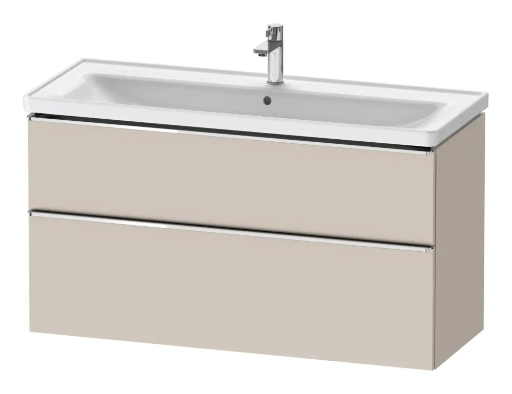 Preisknaller Duravit D-Neo Waschtischunterschrank mit 2 Auszügen Griff Chrom Hochglanz 1184 x 625 x 452 mm - Taupe Matt