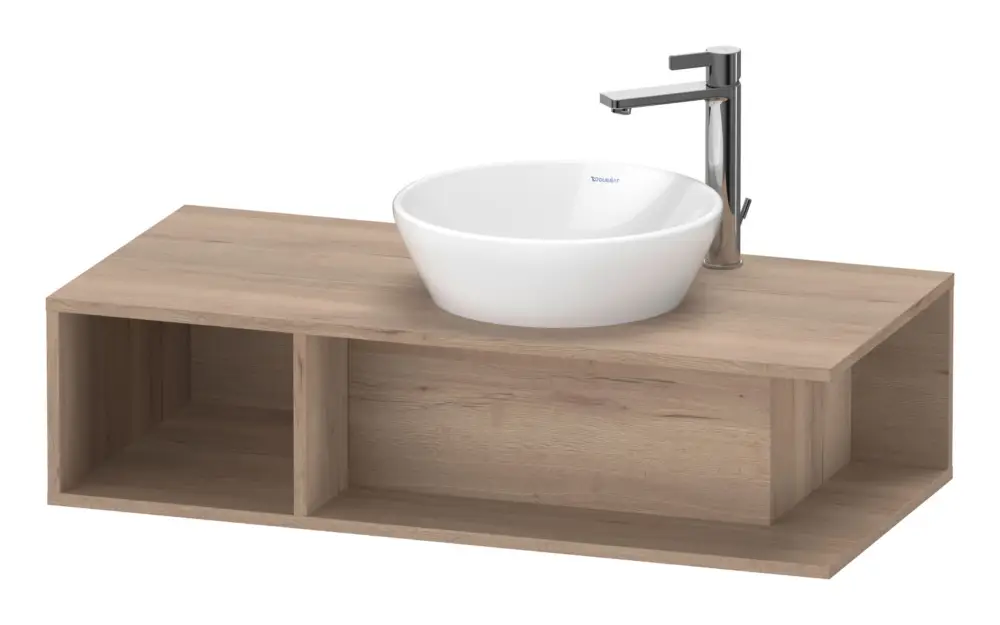 Sonderangebot Duravit D-Neo Konsolenwaschtischunterschrank mit 1 offenen Fach links 1000 x 260 x 480 mm - Eiche Marmoriert Matt