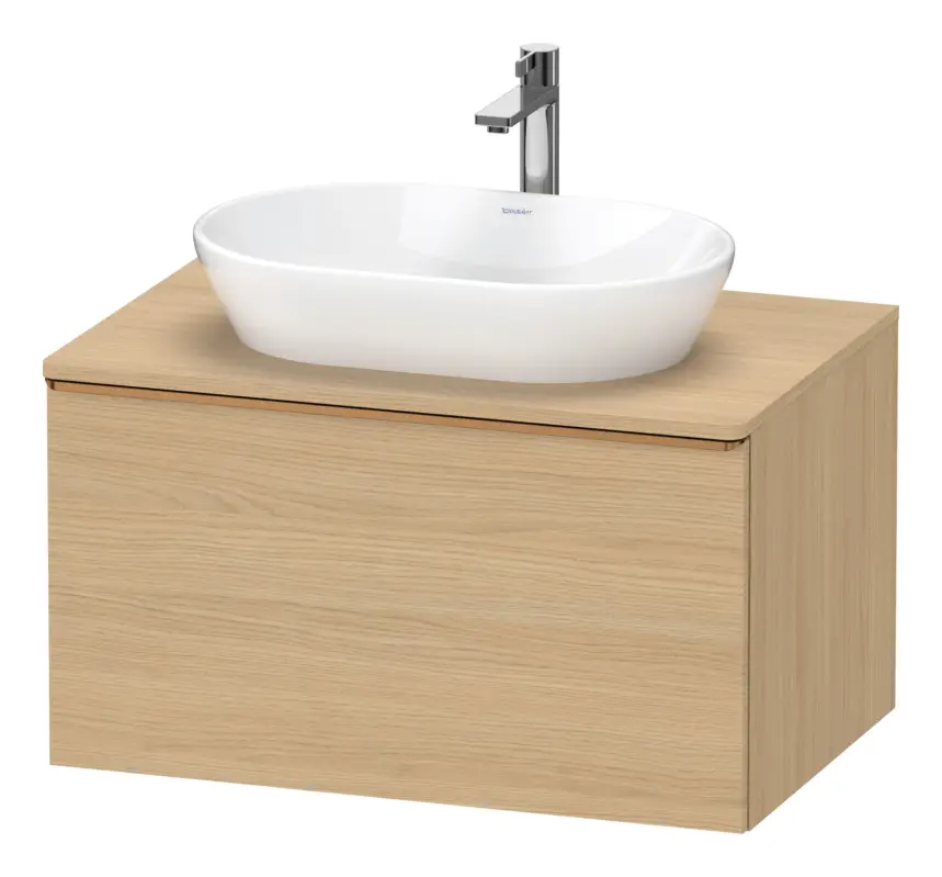 Preis Gesenkt Duravit D-Neo Konsolenwaschtischunterschrank mit 1 Auszug Griff Bronze Gebürstet 800 x 459 x 550 mm - Eiche Natur Matt