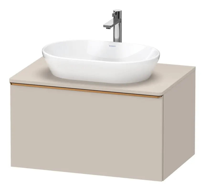 Duravit D-Neo Konsolenwaschtischunterschrank mit 1 Auszug Griff Bronze Gebürstet 800 x 459 x 550 mm - Taupe Matt Kracherpreis