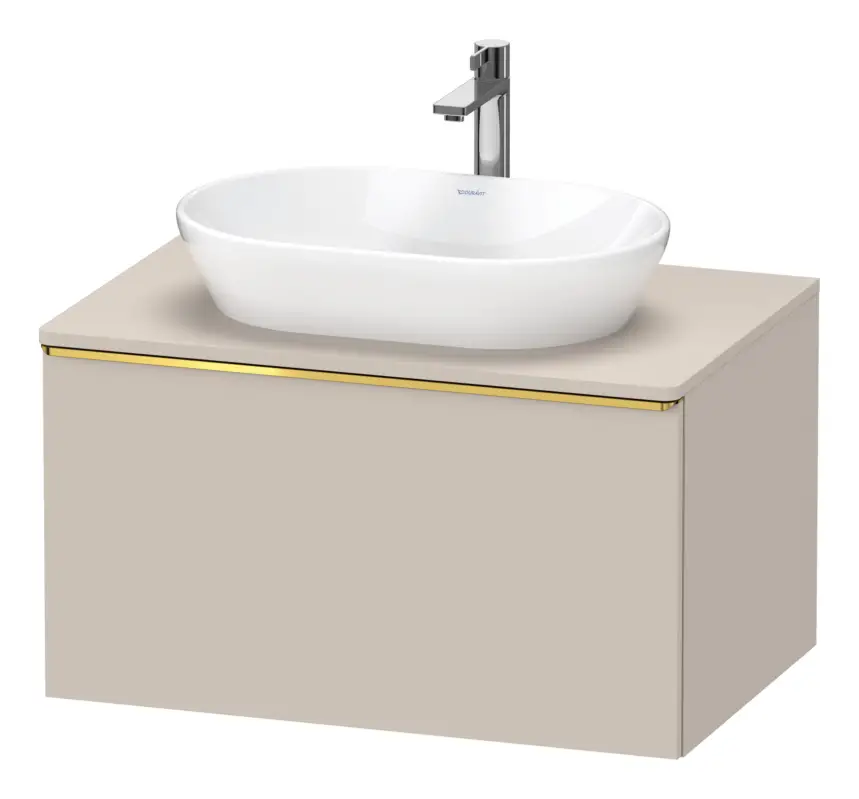 Duravit D-Neo Konsolenwaschtischunterschrank mit 1 Auszug Griff Gold Poliert 800 x 459 x 550 mm - Taupe Matt Preiswert