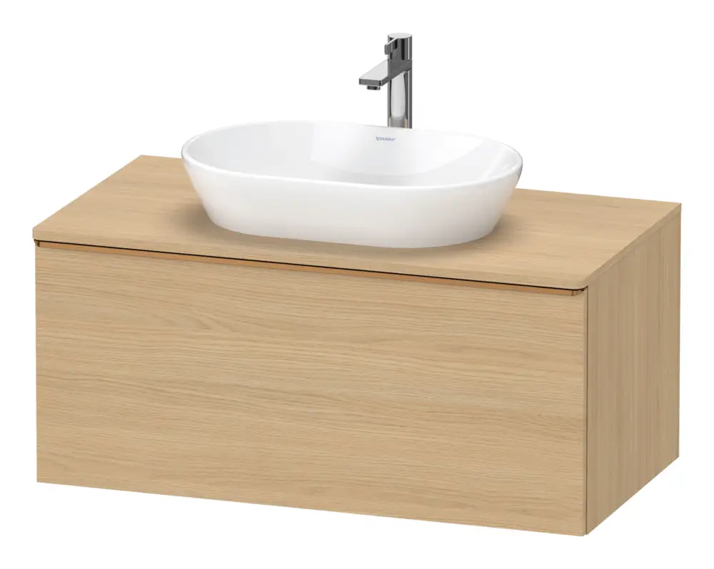 Duravit D-Neo Konsolenwaschtischunterschrank mit 1 Auszug Griff Bronze Gebürstet 1000 x 459 x 550 mm - Eiche Natur Matt Neu
