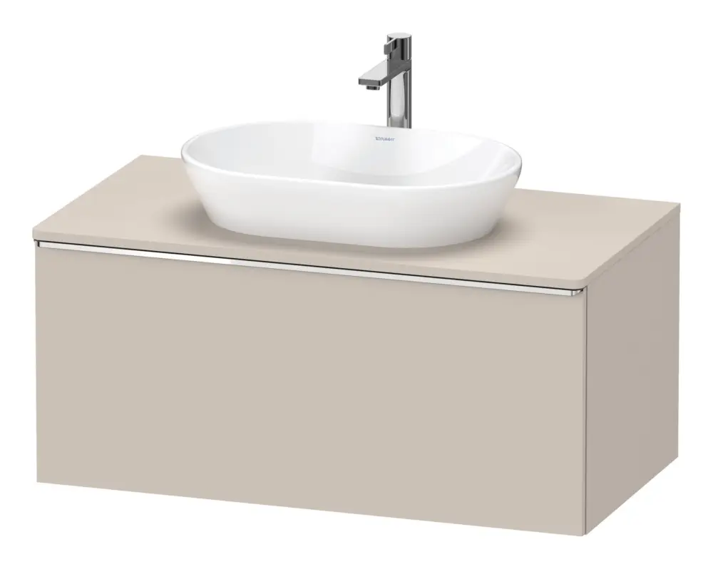 Duravit D-Neo Konsolenwaschtischunterschrank mit 1 Auszug Griff Chrom Hochglanz 1000 x 459 x 550 mm - Taupe Matt Direkt Vom Hersteller