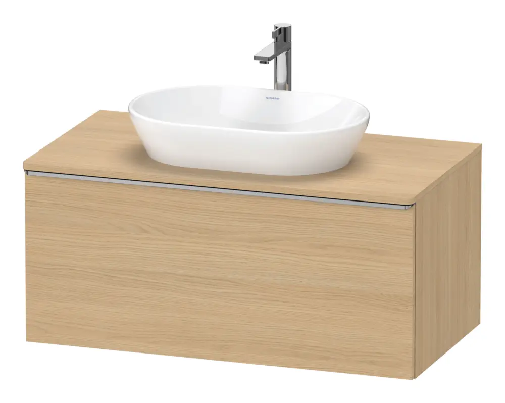 Duravit D-Neo Konsolenwaschtischunterschrank mit 1 Auszug Griff Edelstahl Gebürstet 1000 x 459 x 550 mm - Eiche Natur Matt Preisknaller