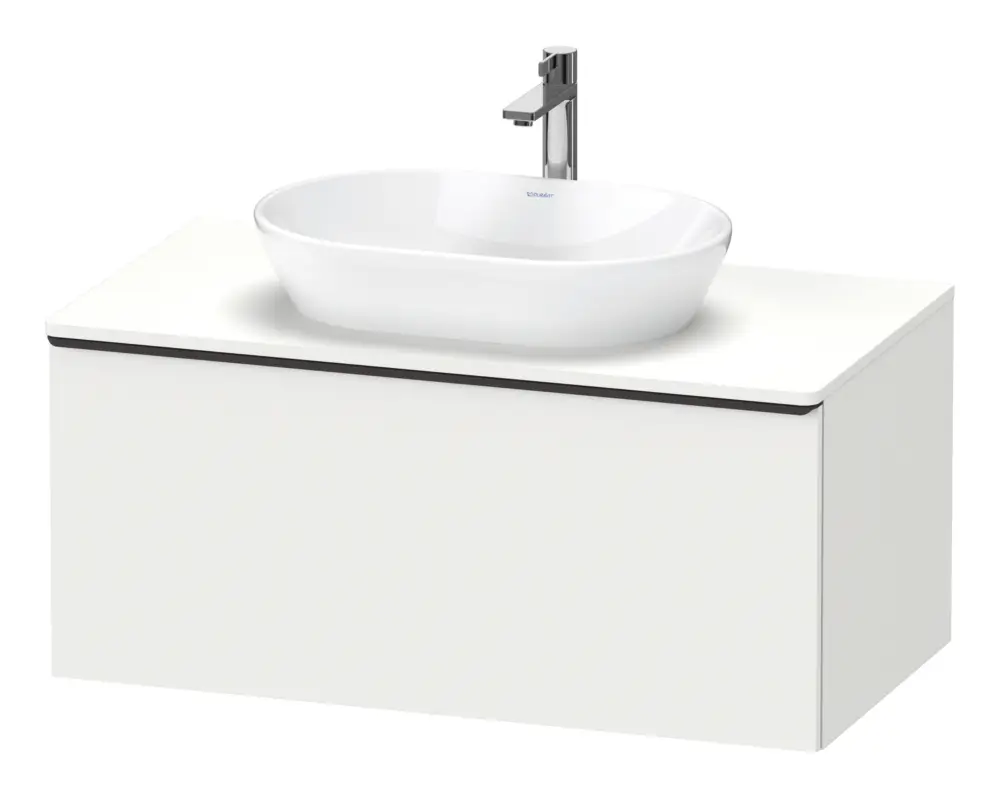 Duravit D-Neo Konsolenwaschtischunterschrank mit 1 Auszug Griff Diamantschwarz Matt 1000 x 459 x 550 mm - Weiß Matt Top-Preis