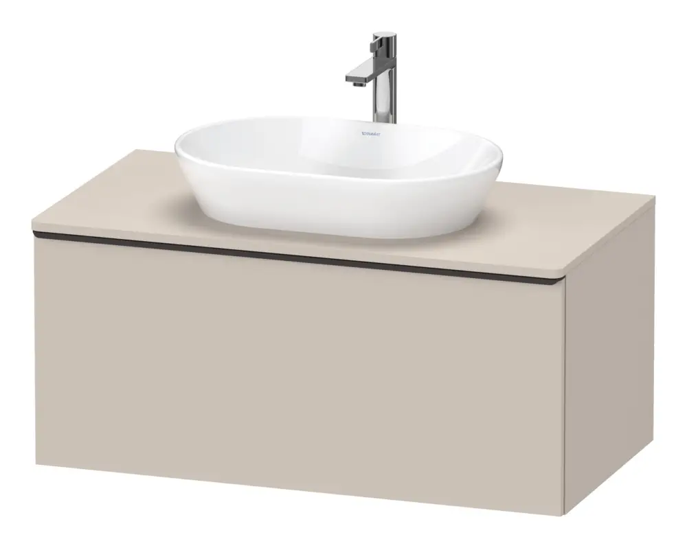 Saisonangebot Duravit D-Neo Konsolenwaschtischunterschrank mit 1 Auszug Griff Diamantschwarz Matt 1000 x 459 x 550 mm - Taupe Matt