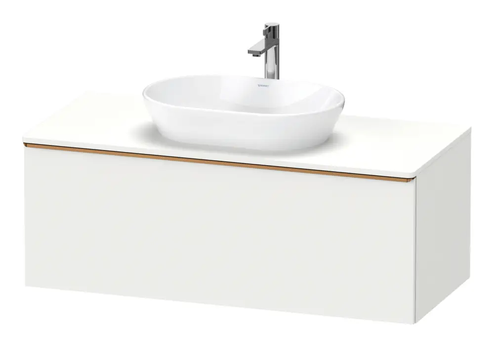 Sofort Bestellen Duravit D-Neo Konsolenwaschtischunterschrank mit 1 Auszug Griff Bronze Gebürstet 1200 x 459 x 550 mm - Weiß Matt