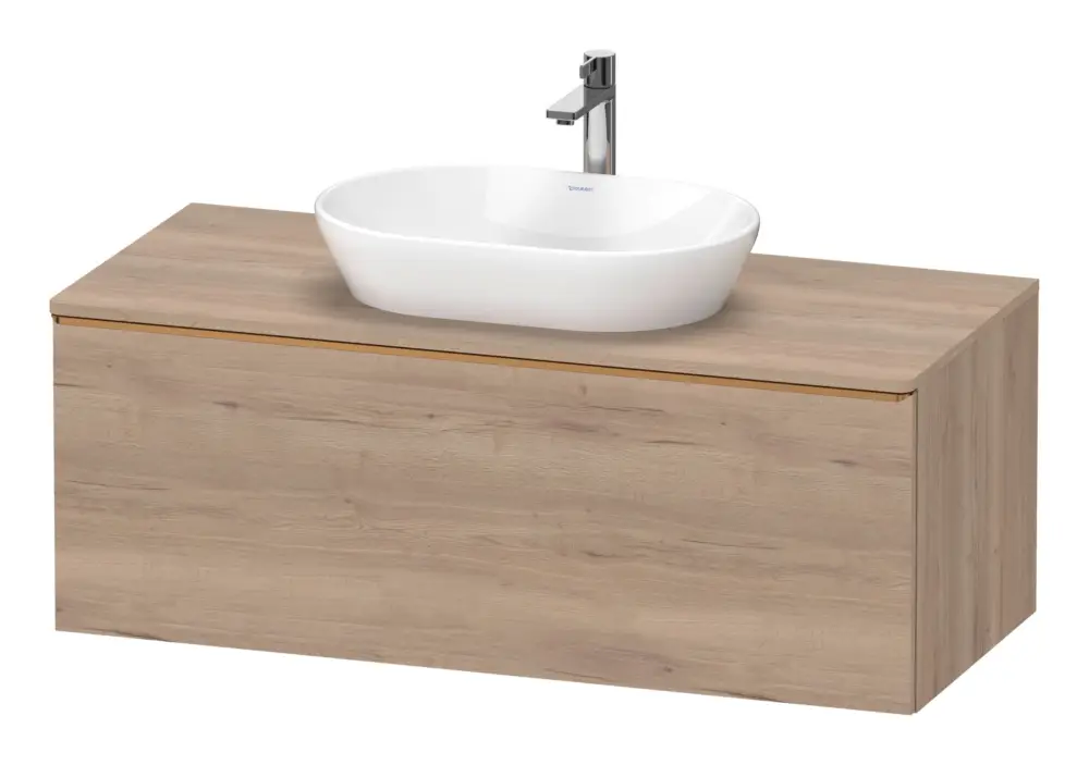 Duravit D-Neo Konsolenwaschtischunterschrank mit 1 Auszug Griff Bronze Gebürstet 1200 x 459 x 550 mm - Eiche Marmoriert Matt Schneller Versand