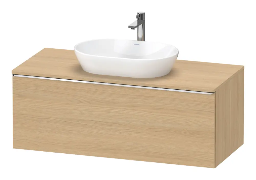 Neuheit Duravit D-Neo Konsolenwaschtischunterschrank mit 1 Auszug Griff Chrom Hochglanz 1200 x 459 x 550 mm - Eiche Natur Matt