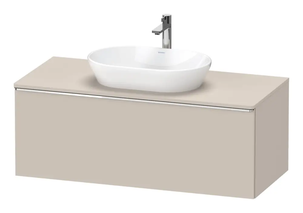 Billig Duravit D-Neo Konsolenwaschtischunterschrank mit 1 Auszug Griff Chrom Hochglanz 1200 x 459 x 550 mm - Taupe Matt