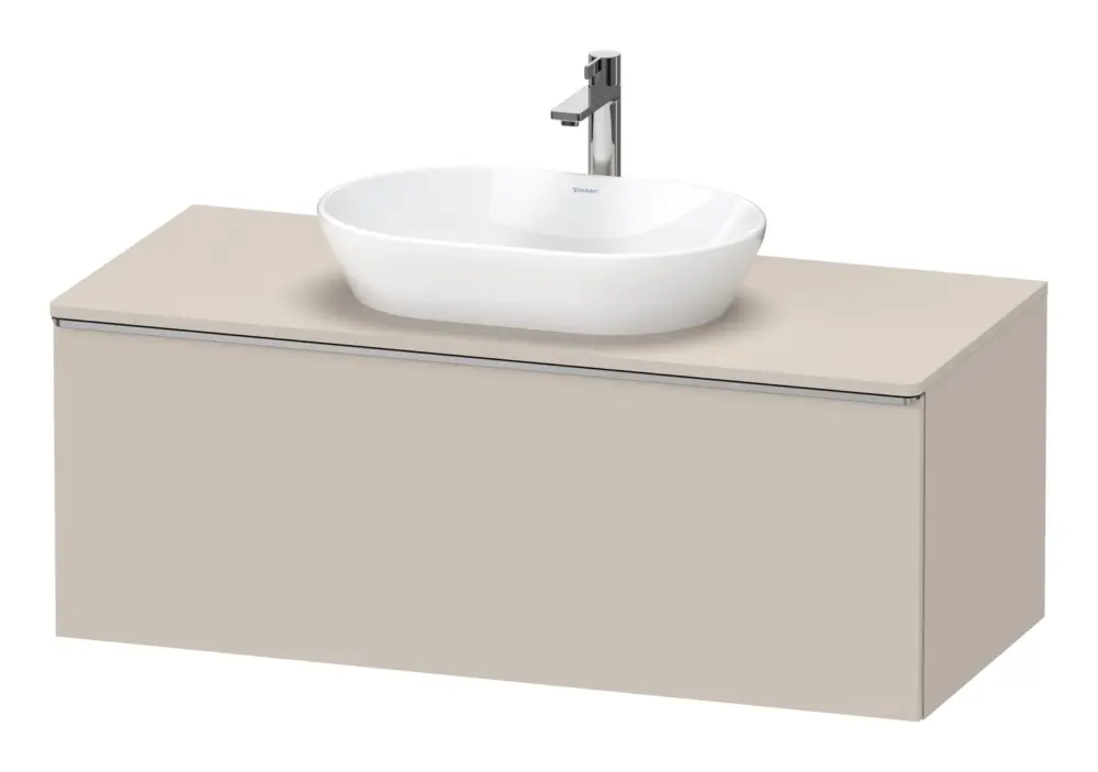Duravit D-Neo Konsolenwaschtischunterschrank mit 1 Auszug Griff Edelstahl Gebürstet 1200 x 459 x 550 mm - Taupe Matt Neuheit