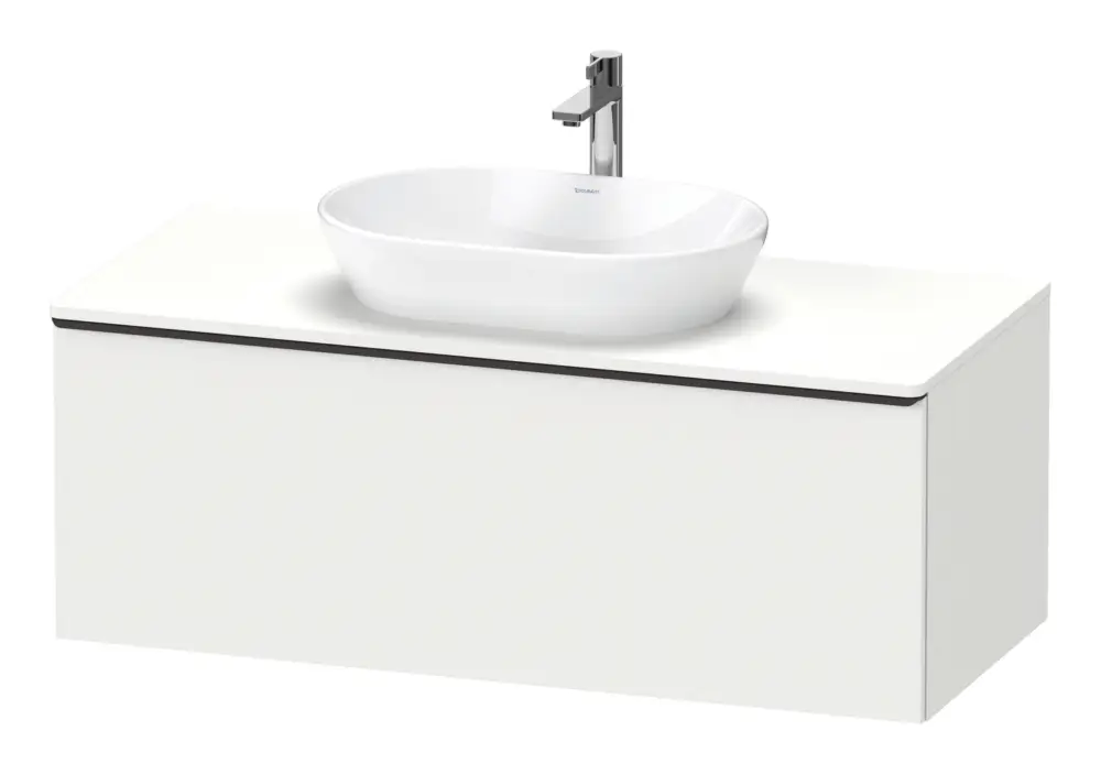 Top-Seller Duravit D-Neo Konsolenwaschtischunterschrank mit 1 Auszug Griff Diamantschwarz Matt 1200 x 459 x 550 mm - Weiß Matt