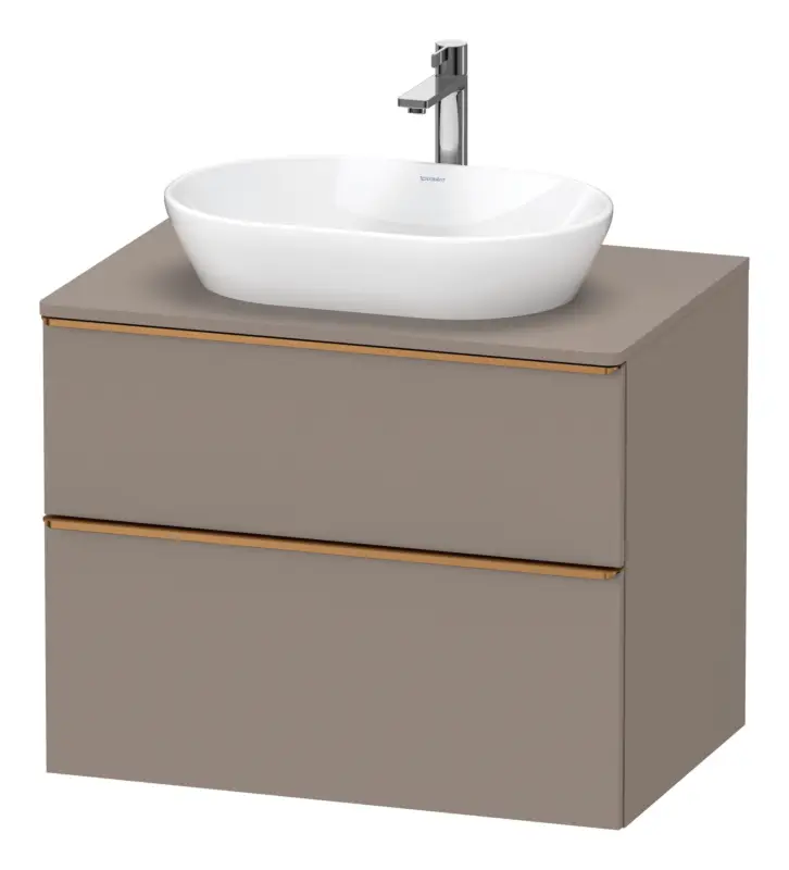 Angebot Duravit D-Neo Konsolenwaschtischunterschrank mit 2 Auszügen Griff Bronze Gebürstet 800 x 644 x 550 mm - Basalt Matt