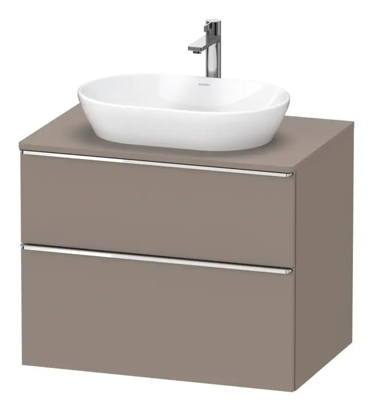 Duravit D-Neo Konsolenwaschtischunterschrank mit 2 Auszügen Griff Chrom Hochglanz 800 x 644 x 550 mm - Basalt Matt Neue Ware