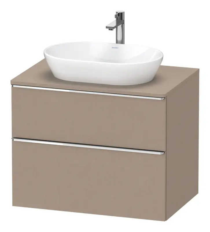 Duravit D-Neo Konsolenwaschtischunterschrank mit 2 Auszügen Griff Chrom Hochglanz 800 x 644 x 550 mm - Leinen Matt Markenprodukt
