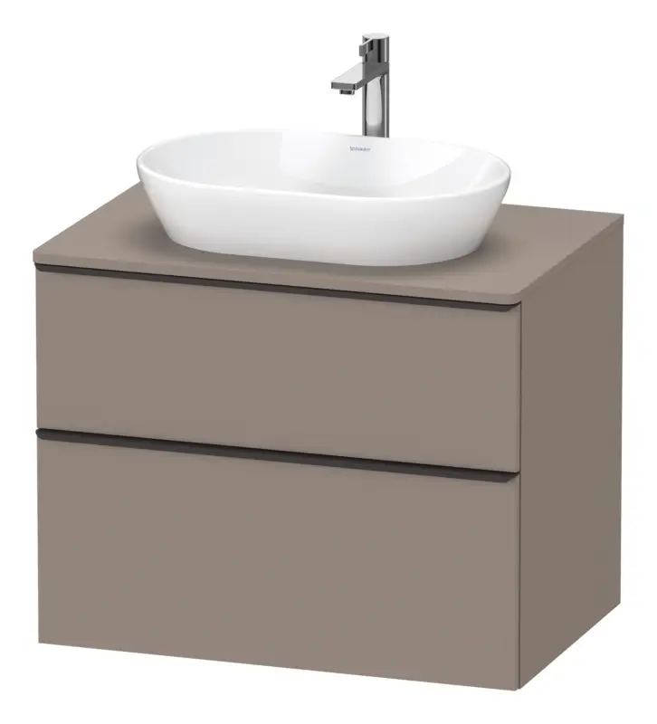 Duravit D-Neo Konsolenwaschtischunterschrank mit 2 Auszügen Griff Diamantschwarz Matt 800 x 644 x 550 mm - Basalt Matt Nur Heute