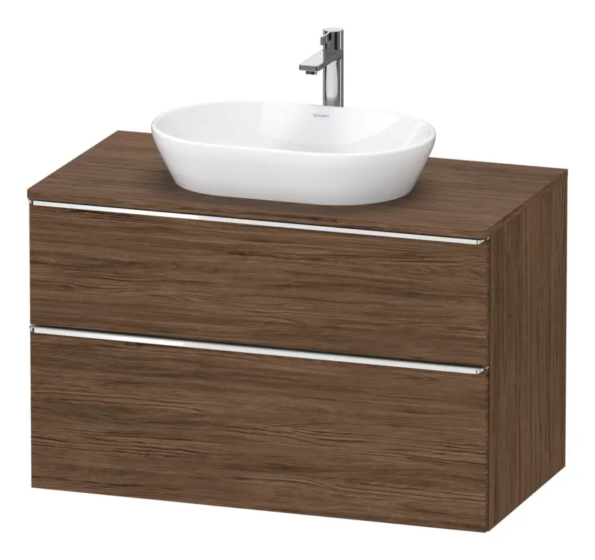 Finale Aktion Duravit D-Neo Konsolenwaschtischunterschrank mit 2 Auszügen Griff Chrom Hochglanz 1000 x 644 x 550 mm - Nussbaum dunkel Matt