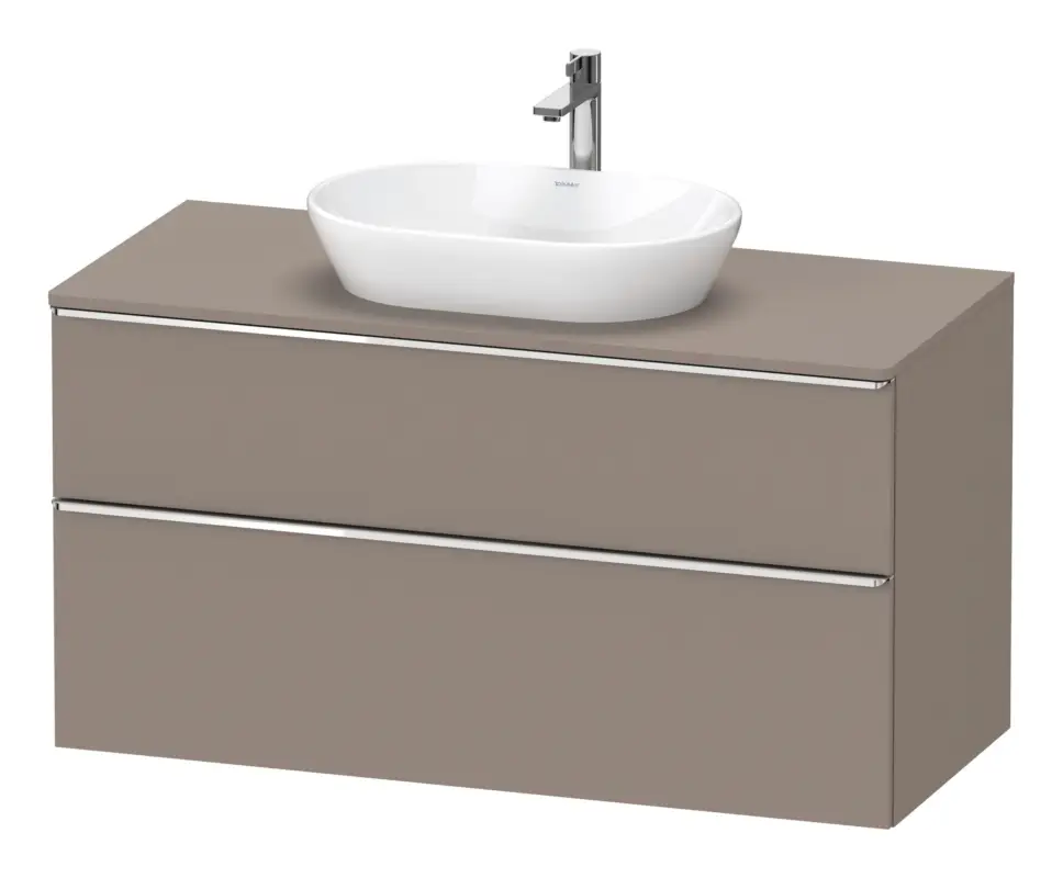Direktkauf Duravit D-Neo Konsolenwaschtischunterschrank mit 2 Auszügen Griff Chrom Hochglanz 1200 x 644 x 550 mm - Basalt Matt
