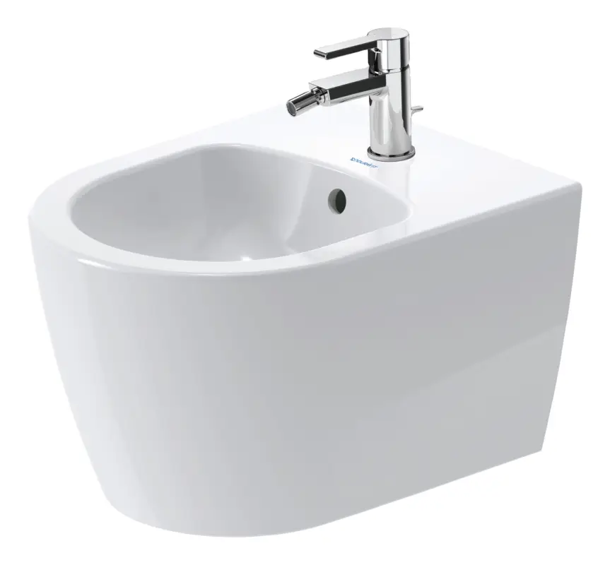 Nur Für Kurze Zeit Duravit ME by Starck Bidet wandhängend mit 1 Hahnloch mit Überlauf 370 x 480 mm - Weiß Hochglanz mit DuraShield