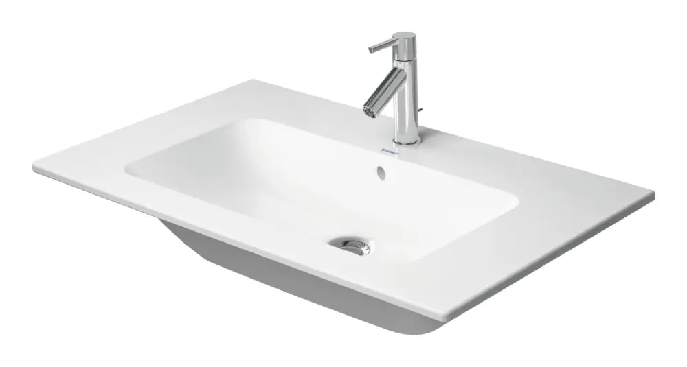 Online Kaufen Duravit ME by Starck Möbelwaschtisch mit 1 Hahnloch mit Überlauf 830 x 490 mm - Weiß Seidenmatt mit DuraShield