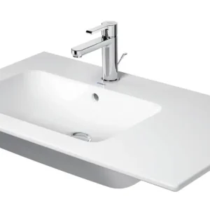 Aktuell Duravit ME by Starck Möbelwaschtisch Becken links ohne Hahnloch mit Überlauf 830 x 490 mm - Weiß Seidenmatt mit DuraShield