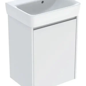 Beliebt Geberit Renova Plan Komplett-Set mit Handwaschbecken mit 1 Tür 500 x 697 x 380 mm - Weiß lackiert seidenmatt