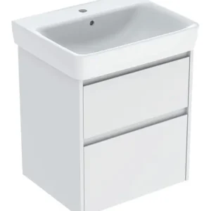 Geberit Renova Plan Komplett-Set mit 2 Schubladen 600 x 697 x 446 mm - Weiß lackiert seidenmatt Geprüft