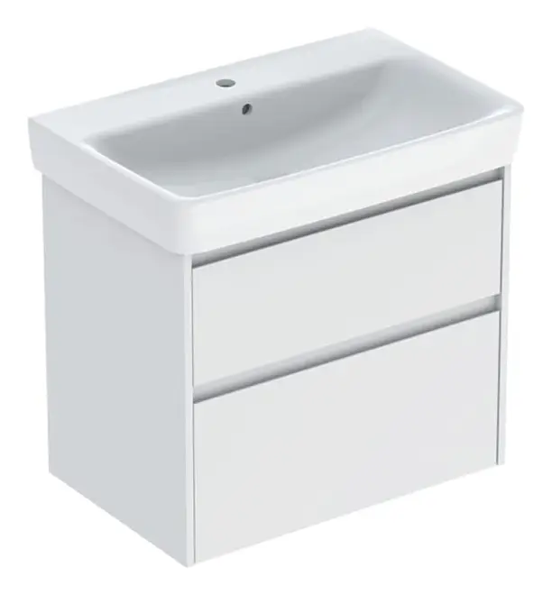 Geberit Renova Plan Komplett-Set mit 2 Schubladen 750 x 697 x 446 mm - Weiß lackiert seidenmatt Jetzt Kaufen