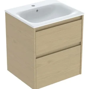 Geberit Renova Plan Komplett-Set mit 2 Schubladen 550 x 621 x 480 mm - Eiche natur Neu