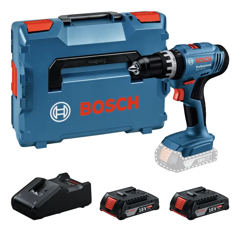 Bosch Professional Akku-Schlagbohrschrauber GSB 18V-25 mit 2x Akku 2 Ah - in L-BOXX 136 Bestpreis