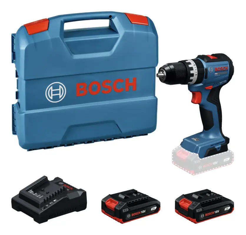 Bosch Professional Akku-Schlagbohrschrauber GSB 18V-52 mit 2x Akku 2 Ah - in L-Case Super-Preis