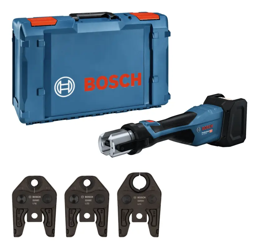 Abverkauf Bosch Professional Akku-Presswerkzeug GPT 18V-32 Ohne Akku mit Pressbacken-Kit U - in XL-BOXX