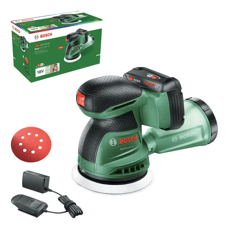 Bosch Akku-Exzenterschleifer EasyOrbit 18V-10 mit 1x Akku 2 Ah - im Karton Neue Kollektion