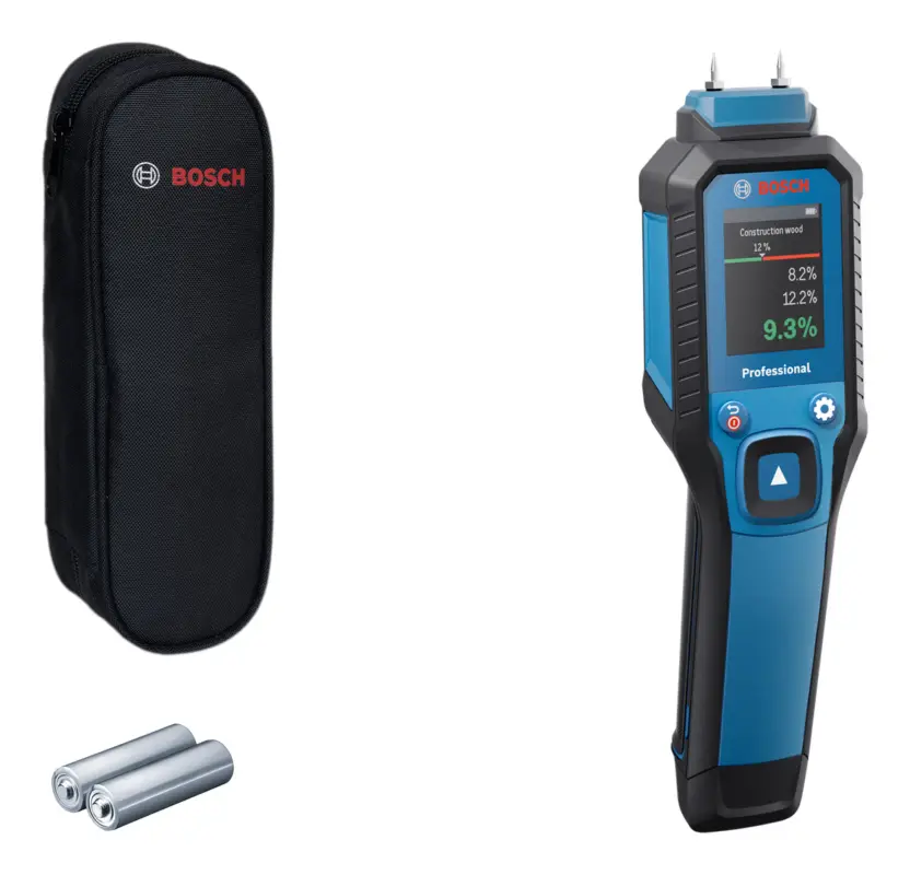 Top-Preis Bosch Professional Materialfeuchtigkeitsmesser GMP 1-13 mit 2 x 1,5 V Batterie LR6 (AA) - in Tasche