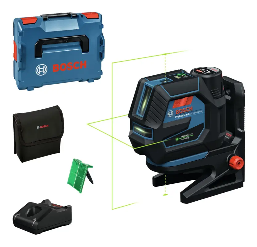 Beliebt Bosch Professional Kombilaser GCL 12V-50-22 CG mit 1x Akku 2 Ah & Tasche - in L-BOXX 136