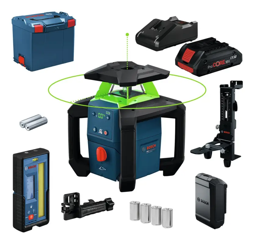 Billig Bosch Professional Rotationslaser GRL 18V-4-34CVG mit 1x Akku ProCORE 4 Ah & Wandhalterung WM 5 - in L-BOXX 374