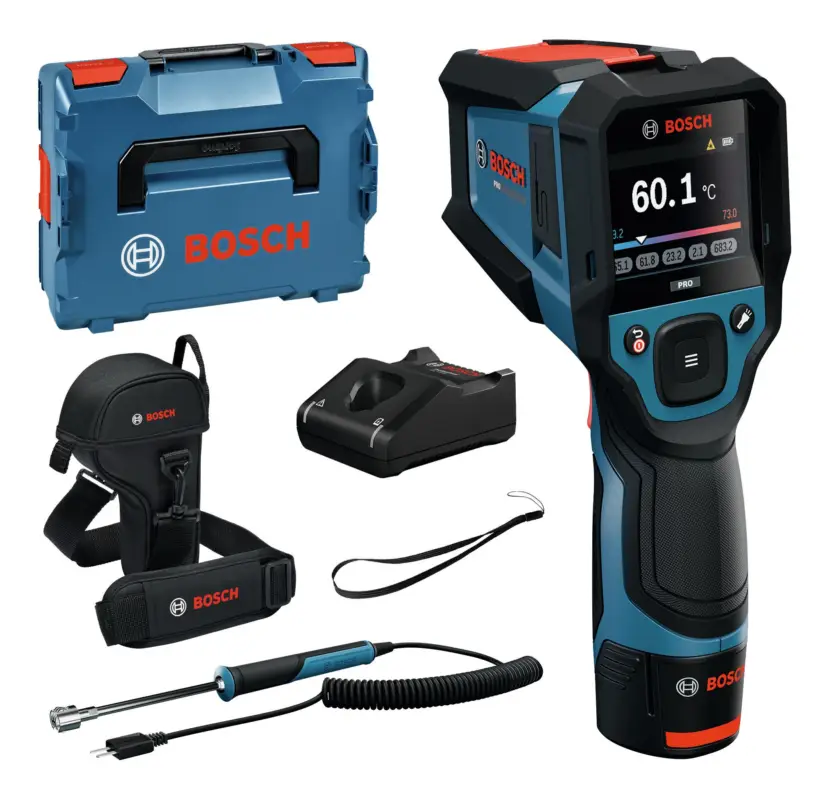 Bestpreis Bosch Professional Thermodetektor GIS 12V-800-16 mit 1x Akku 2 Ah & Werkzeugtasche - in L-BOXX 136
