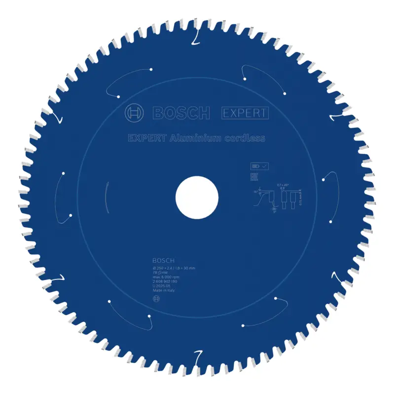 Sonderaktion Bosch Expert Aluminium cordless Kreissägeblatt, 250 x 30 mm, 78 Zähne
