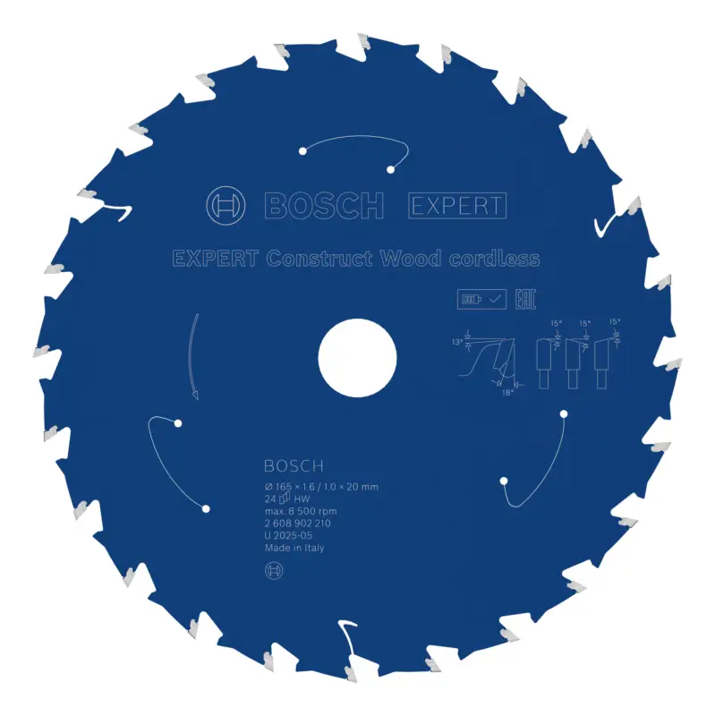 Bosch Expert Construct Wood Kreissägeblatt, 165 x 1,6 x 20 mm, 24 Zähne Geprüft