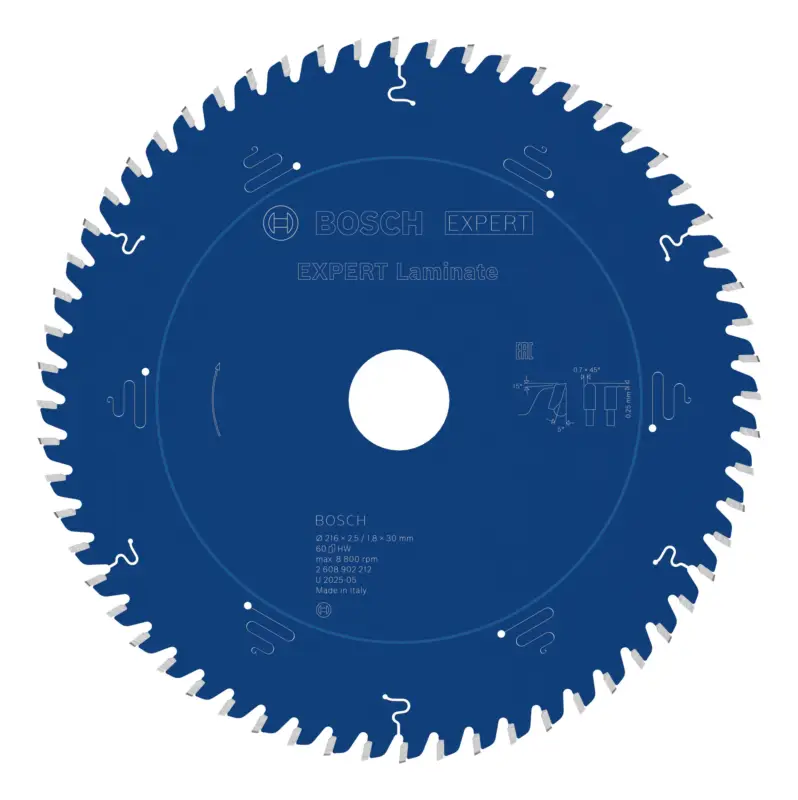 Billig Bosch Expert Laminat Kreissägeblatt, 216 x 30 mm, 60 Zähne