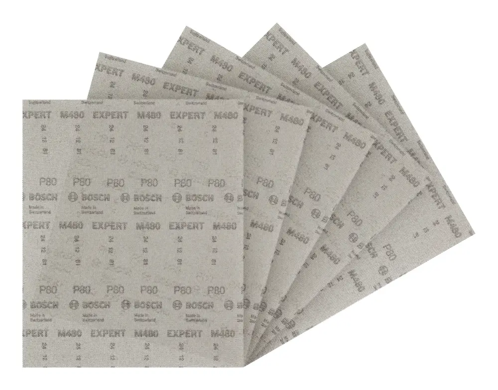 Bosch Expert M480 Schleifnetz, 230 x 280 mm, K80 - 5er Pack (Verpackungseinheit 25 Stück) Highlight