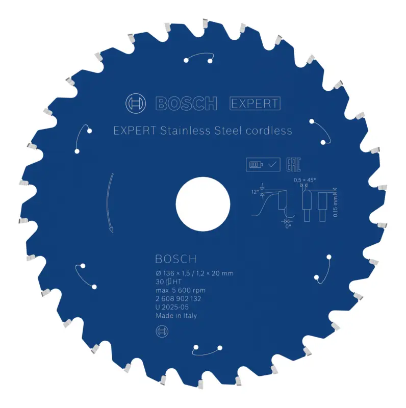 Bosch Expert Stainless Steel Kreissägeblatt, 136 x 20 mm, 30 Zähne Preisreduziert