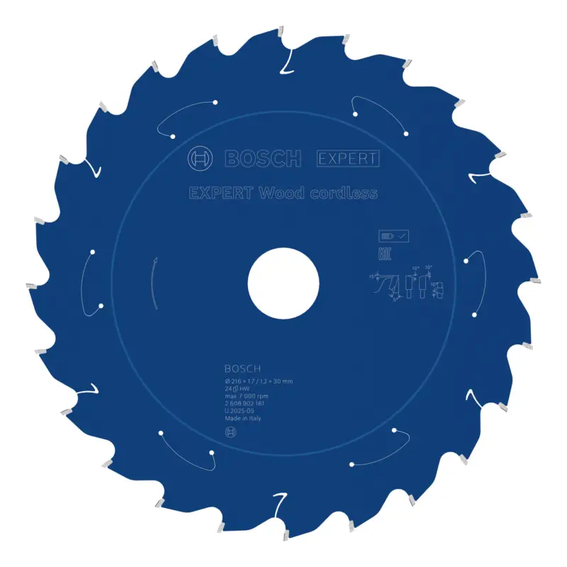 Finale Aktion Bosch Expert Wood Kreissägeblatt, 216 x 1,7 x 30 mm, 24 Zähne, Zahnwinkel 5°