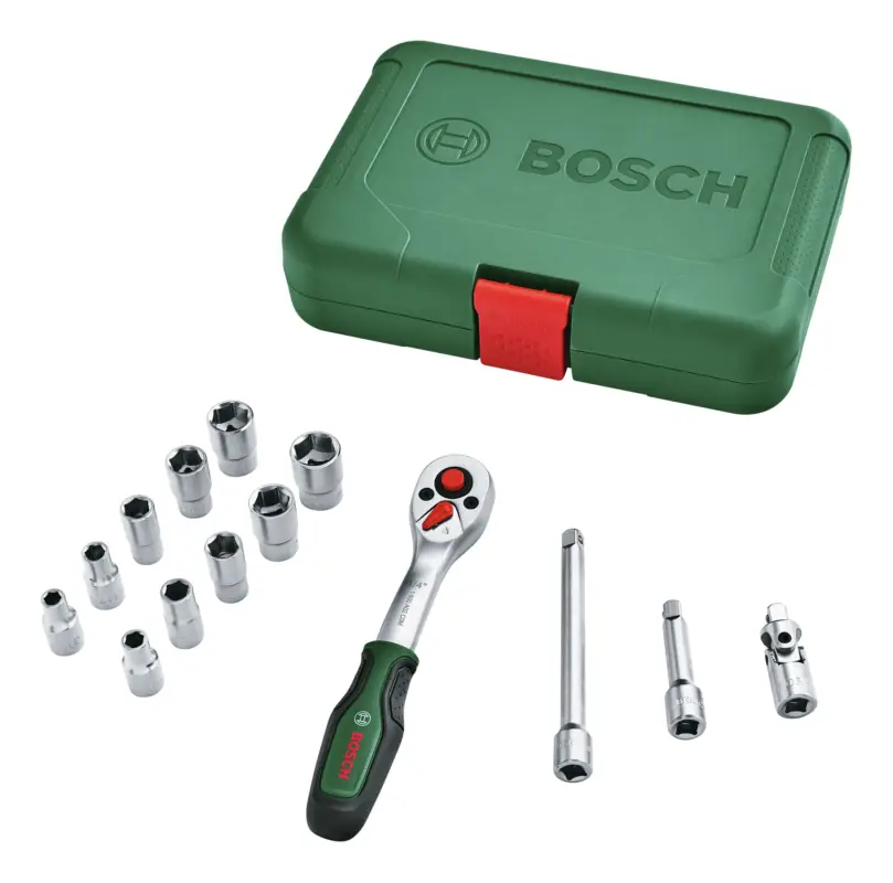 Preisreduziert Bosch Handwerkzeug 1/4"-Ratschen-Set, 14-teilig