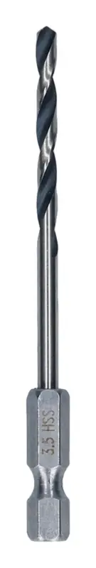 Bosch Line Metal HSS Spiralbohrer, 3,5 x 39 x 79 mm, HEX 1/4" Schaft (Verpackungseinheit 5 Stück) Neue Kollektion