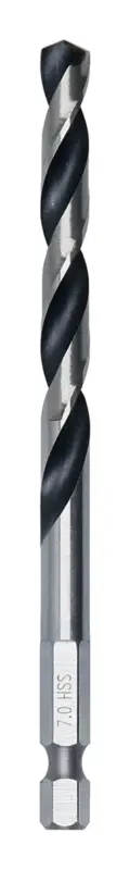 Solange Der Vorrat Reicht Bosch Line Metal HSS Spiralbohrer, 7 x 69 x 109 mm, HEX 1/4" Schaft (Verpackungseinheit 5 Stück)