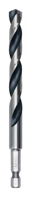 Bosch Line Metal HSS Spiralbohrer, 9,5 x 81 x 125 mm, HEX 1/4" Schaft (Verpackungseinheit 5 Stück) Top-Angebot