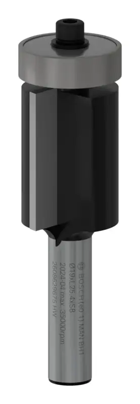 Bosch Pro Bündigfräser mit unterem Kugellager, D 19 mm, L 25,4 mm, S 8 mm Neu Im Sortiment