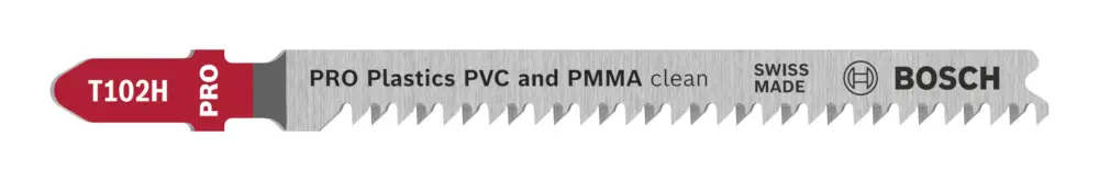 Kracherpreis Bosch Pro Plastics PVC and PMMA clean T102H Stichsägeblatt, 100 mm - 5er Pack (Verpackungseinheit 10 Stück)
